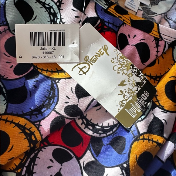 Disney Jack Skellington Dress NWT XL Nightmare Before Christmas LuLaRoe Bodycon - Picture 9 of 10
